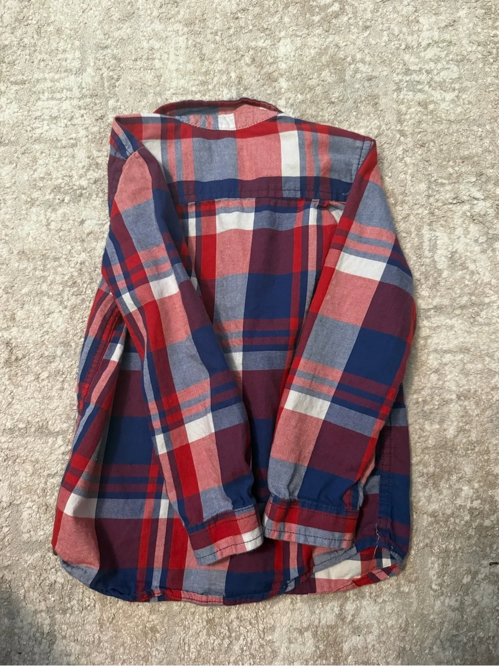 The Children's Place Red, Blue & White Plaid Button-Down Shirt size 5T